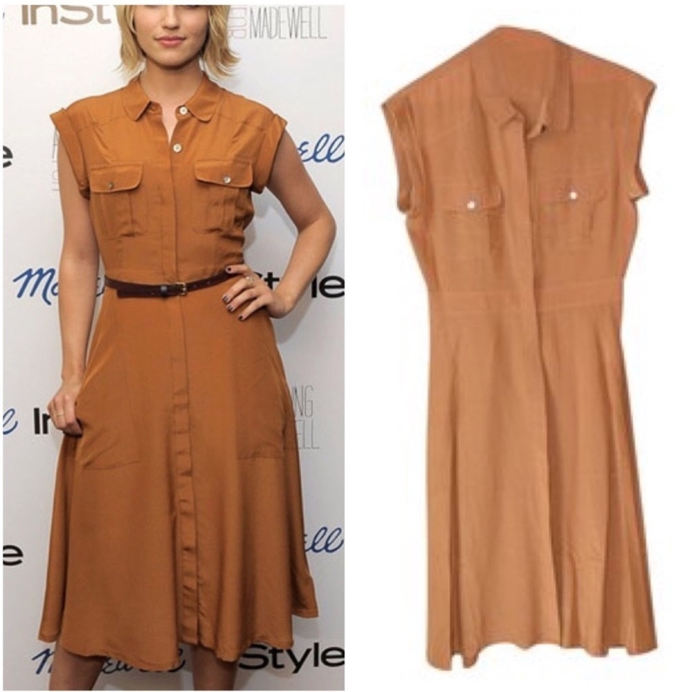 BROADWAY AND BROOME SAFARI DRESS 100% silk